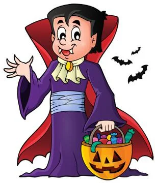Halloween vampire theme image - eps10 vector illustration. Stock Illustration