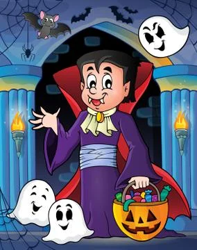 Halloween vampire theme image - eps10 vector illustration. Stock Illustration