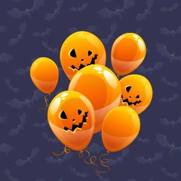 Halloween vector balloons Stock Illustration