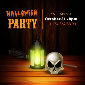 Halloween vector card or background. Vector art. Stock Illustration