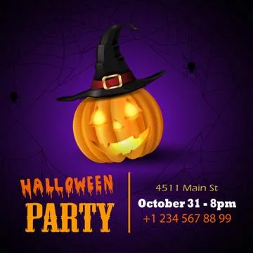 Halloween vector card or background. Vector art. Stock Illustration