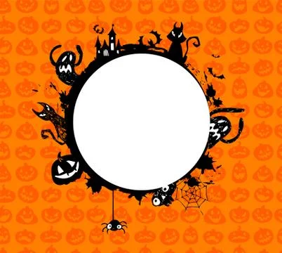 Halloween vector frame. Stock Illustration
