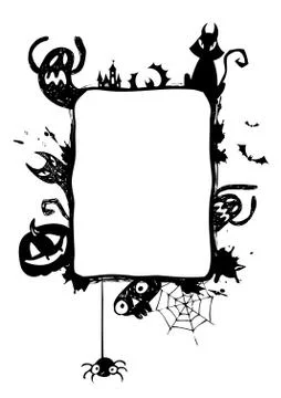 Halloween vector frame. Stock Illustration