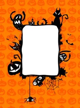 Halloween vector frame. Stock Illustration