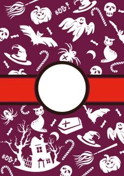 Halloween vector frame Illustrazione stock