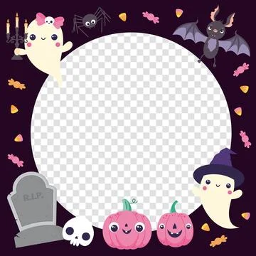 Halloween vector frame Stock Illustration