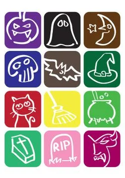 Halloween Vector Icon Set 스톡 일러스트