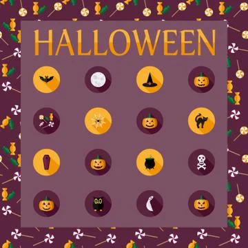 Halloween. Vector icons Stock Illustration