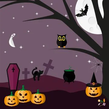 Halloween. Vector illustration Stock Illustration