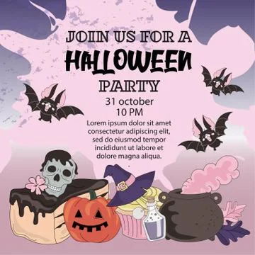 Halloween Vector Illustration Set JOIN US Stock Illustration