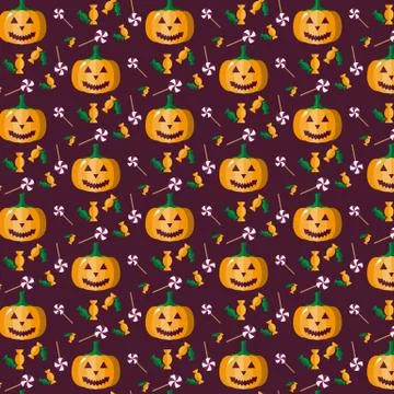 Halloween vector pattern Stock Illustration
