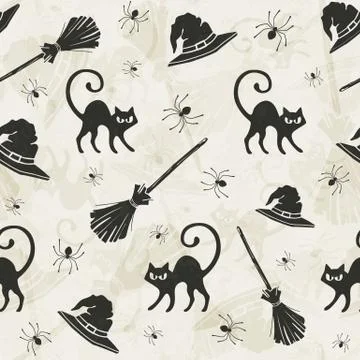 Halloween vector pattern Stock Illustration