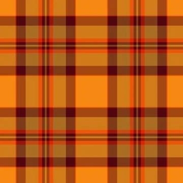 Halloween vector pattern with plaid stripes and pumpkins, spooky ghosts, an.. Illustrazione stock