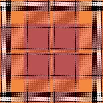 Halloween vector pattern with plaid stripes and pumpkins, spooky ghosts, an.. イラスト素材