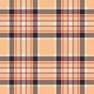 Halloween vector pattern with plaid stripes and pumpkins, spooky ghosts, an.. イラスト素材