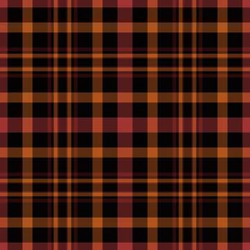 Halloween vector pattern with plaid stripes and pumpkins, spooky ghosts, an.. Illustrazione stock