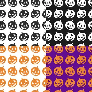 Halloween vector pumpkin patterns 스톡 일러스트