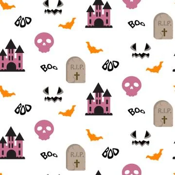 Halloween vector seamless pattern 스톡 일러스트