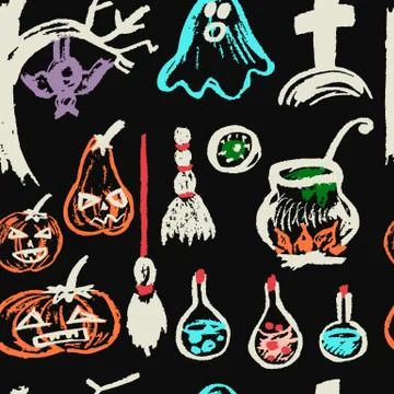 Halloween. Vector Seamless pattern イラスト素材