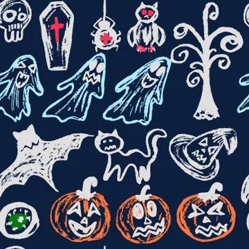 Halloween. Vector Seamless pattern 스톡 일러스트