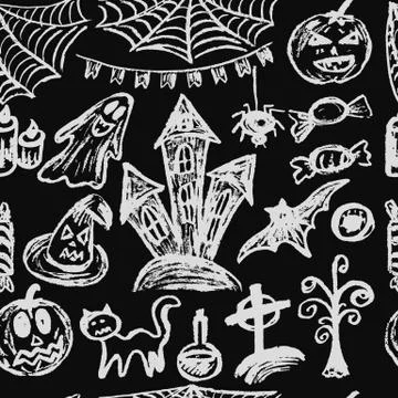 Halloween. Vector Seamless pattern 스톡 일러스트
