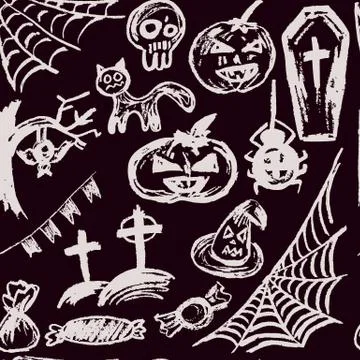 Halloween. Vector Seamless pattern 스톡 일러스트