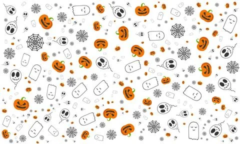 Halloween vector seamless pattern Stock Illustration