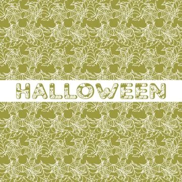Halloween vector seamless pattern with web and bat 스톡 일러스트