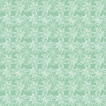 Halloween vector seamless pattern with web and bat イラスト素材