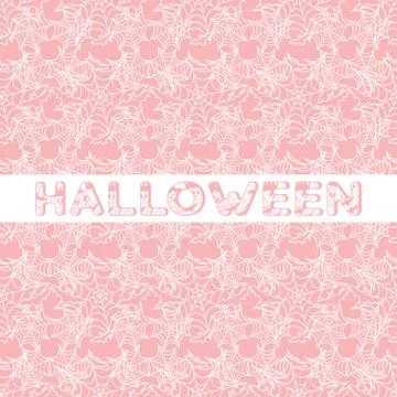 Halloween vector seamless pattern with web and bat イラスト素材