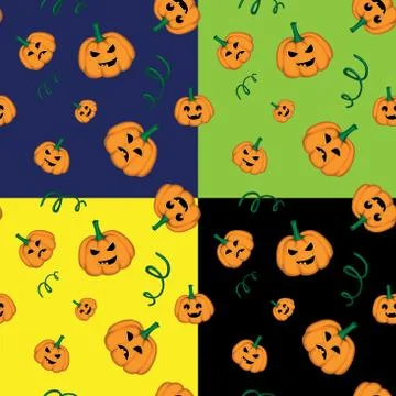 Halloween vector seamless texture Stock Illustration