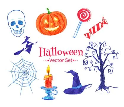 Halloween vector set Stock Illustration