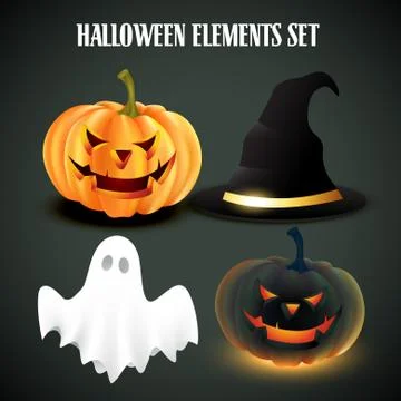 Halloween vector set Stock Illustration