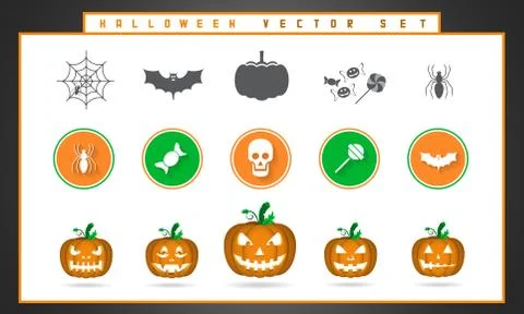 Halloween vector set Stock Illustration