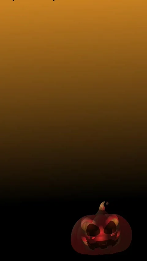 Halloween Vertical Background with Spider and Glowing Pumpkin Stock Footage 338202943
