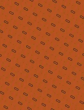Halloween vintage horror stroke-based repeatable contour surface pattern with pa Stock Illustration