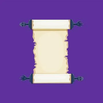 Halloween vintage manuscript scroll, vector relic Stock Illustration