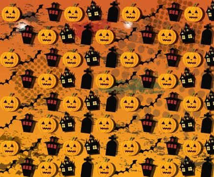 Halloween wallpaper, vector Stock Illustration