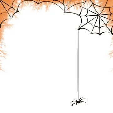 Halloween web decorative border Stock Illustration