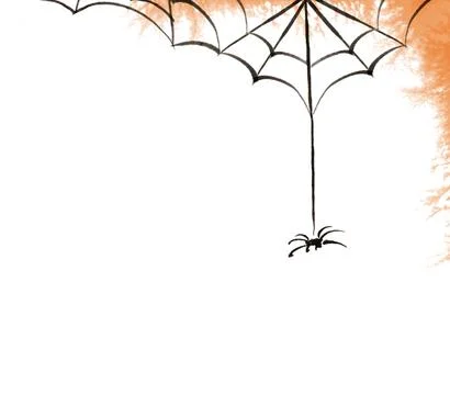 Halloween web decorative border Stock Illustration