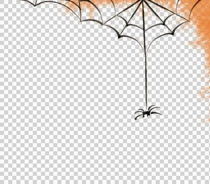 Halloween web decorative border Stock Illustration