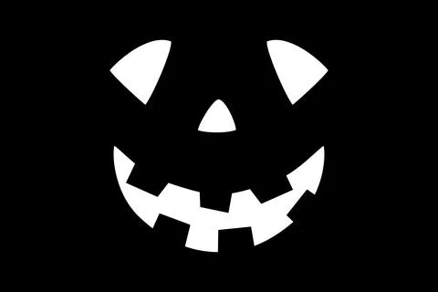 Halloween white face emotion vector illustration isolated on black background. 스톡 일러스트