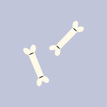 Halloween white human zombie bones. Stock Illustration