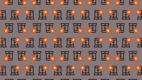 Halloween Window Pattern - Spooky and Festive Design for Celebrations. Stock Footage 325402981