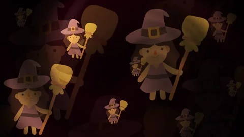 Halloween Witch Background Loop Stock Footage 309506428
