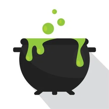 Halloween witch cauldron Stock Illustration