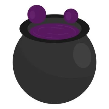 Halloween witch cauldron Stock Illustration