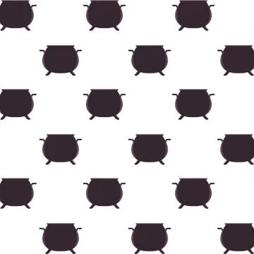 Halloween witch cauldrons pots pattern background Stock Illustration