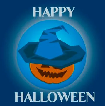 Halloween witch in hat Stock Illustration