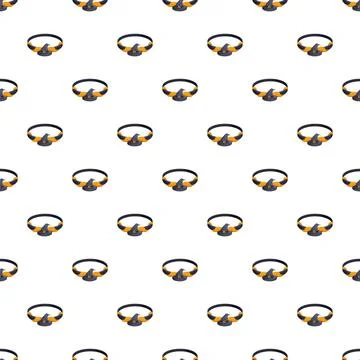 Halloween witch hat seamless pattern representing magic and tradition Stock Illustration